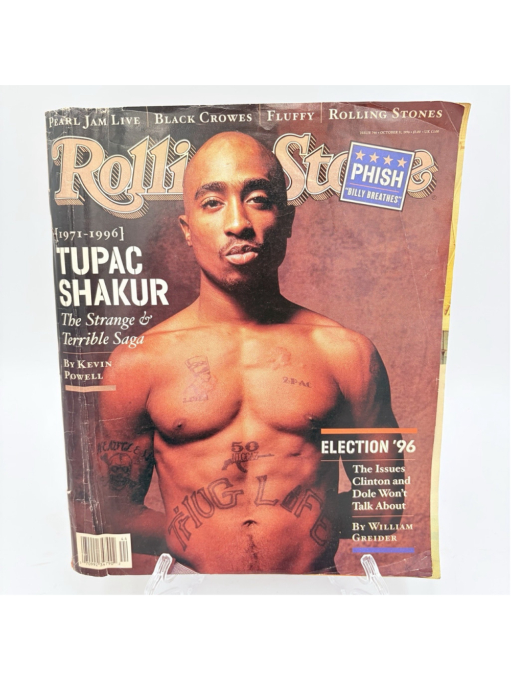 Rolling Stone 746 Tupac Shakur 2Pac Cover Oct 31 1996 Magazine Phish Pearl Jam